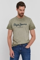 zelená Tričko Pepe Jeans New West Sir