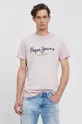 różowy Pepe Jeans T-shirt West