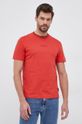czerwony Calvin Klein T-shirt bawełniany