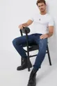 biela Bavlnené tričko Calvin Klein Jeans Pánsky