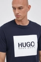 granatowy Hugo T-shirt bawełniany 50456378