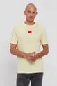 Hugo T-shirt bawełniany 50459885 żółty