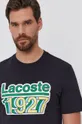 granatowy Lacoste T-shirt bawełniany TH7386