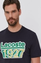 granatowy Lacoste T-shirt bawełniany TH7386