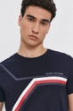 granatowy Tommy Hilfiger T-shirt bawełniany