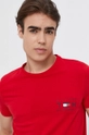 czerwony Tommy Hilfiger T-shirt