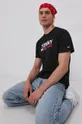 Tommy Jeans T-shirt bawełniany DM0DM10103.4890 czarny