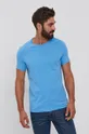 niebieski Boss T-shirt bawełniany 50333808