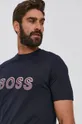 granatowy Boss T-shirt bawełniany 50458117