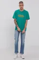 Bombažen t-shirt Levi's zelena