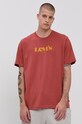 Levi's T-shirt bawełniany czerwony 16143.0318