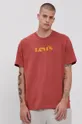 czerwony Levi's T-shirt bawełniany