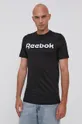 Bombažna kratka majica Reebok črna