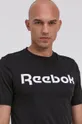 crna Pamučna majica Reebok Street