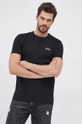 μαύρο Βαμβακερό μπλουζάκι Boss BOSS ATHLEISURE