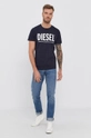 Diesel T-shirt bawełniany granatowy