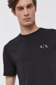 czarny Armani Exchange T-shirt bawełniany 6KZTBN.ZJ5LZ