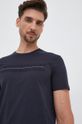 granatowy Armani Exchange T-shirt bawełniany