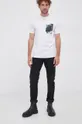 Armani Exchange T-shirt bawełniany 6KZTLD.ZJH4Z biały