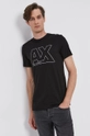 czarny Armani Exchange T-shirt bawełniany 6KZTFA.ZJBVZ