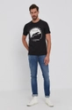 Trussardi T-shirt bawełniany czarny