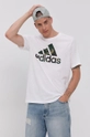 biały adidas T-shirt bawełniany GV5237 Męski