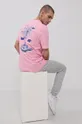 różowy adidas Performance T-shirt bawełniany H42072 Męski