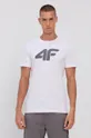 4F T-shirt bawełniany biały