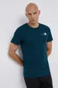 turkusowy 4F T-shirt bawełniany
