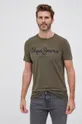 zelená Tričko Pepe Jeans