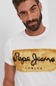 Pepe Jeans T-shirt bawełniany Charing biały PM503215.803