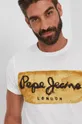 biela Bavlnené tričko Pepe Jeans Charing