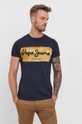 Pepe Jeans T-shirt bawełniany Charing granatowy