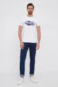 Pepe Jeans T-shirt bawełniany Sacha biały
