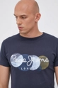 tmavomodrá Bavlnené tričko Pepe Jeans