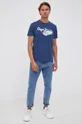 Pepe Jeans T-shirt bawełniany granatowy