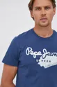 granatowy Pepe Jeans T-shirt bawełniany