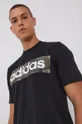 czarny adidas T-shirt H28799 Męski