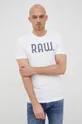 biały G-Star Raw T-shirt bawełniany D20441.336 Męski