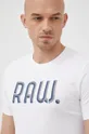 biały G-Star Raw T-shirt bawełniany D20441.336