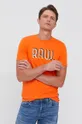 оранжевый Хлопковая футболка G-Star Raw Мужской