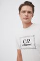 piaskowy C.P. Company T-shirt bawełniany Męski