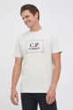 beżowy C.P. Company T-shirt bawełniany