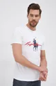 biały Polo Ralph Lauren T-shirt bawełniany 710858444001