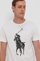 beżowy Polo Ralph Lauren T-shirt bawełniany 710853276001