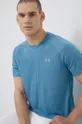 niebieski Under Armour t-shirt do biegania Streaker
