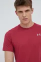 czerwony Under Armour t-shirt do biegania Streaker