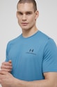 Under Armour t-shirt treningowy Rush Energy z elastanem niebieski 1366138