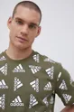 zielony adidas T-shirt bawełniany H14636