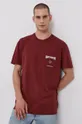 Lee T-shirt bawełniany brązowy